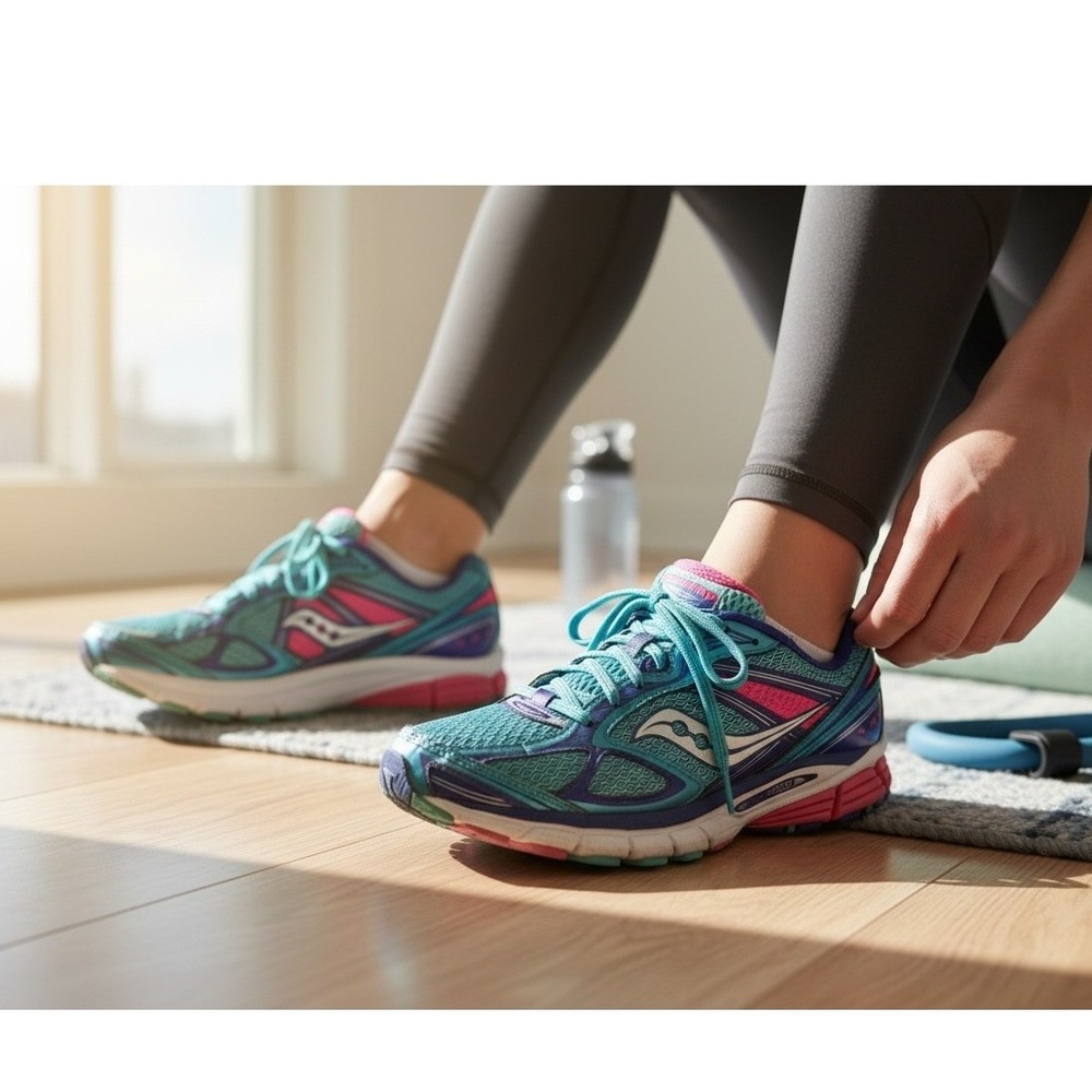 Saucony Guide 7 Women's Running Shoes‎ Teal Pink Blue Athletic Sneakers Size 9